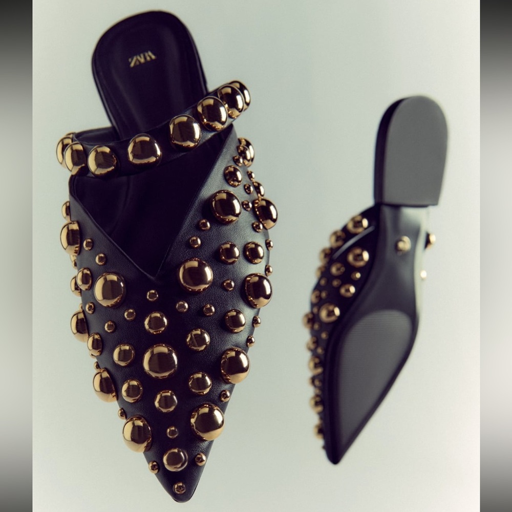 Embellished Flat Mules
